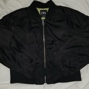 Cropped Bomber Jacket